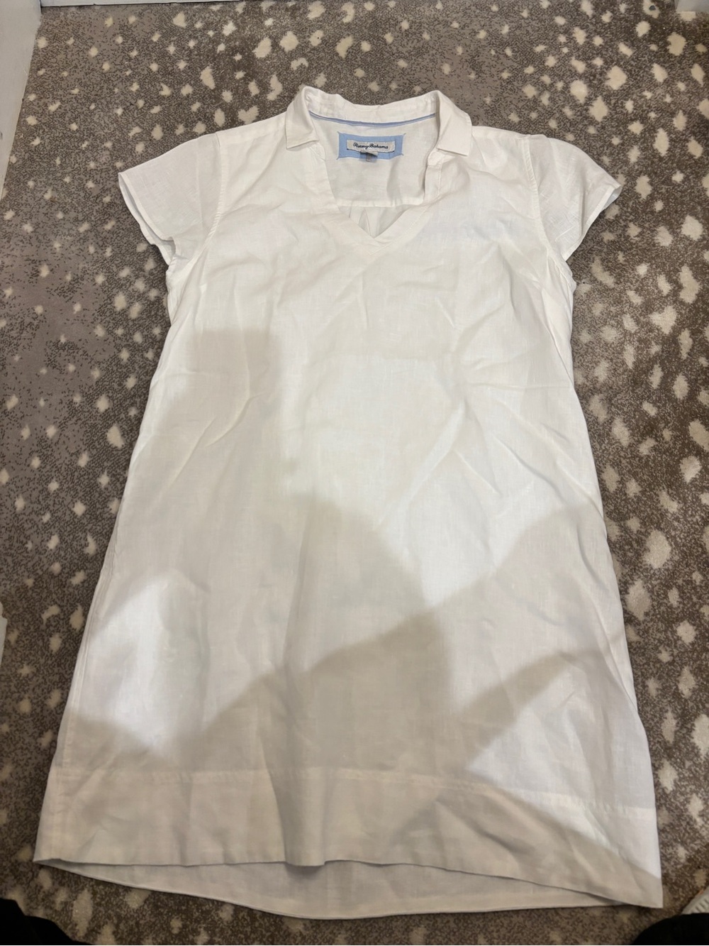 Tommy Bahama White Short Sleeve Mini Dress